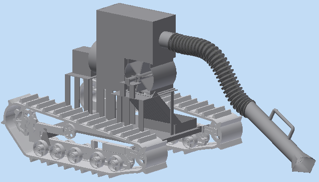 气吸式枣收获履带车3D图纸 STP格式